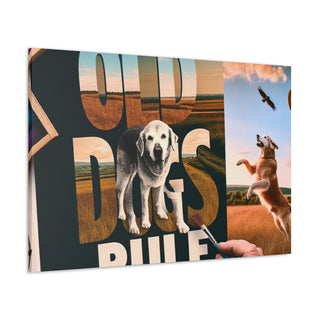 "Vintage Vibe: Embracing the Spirit of 'Old Dogs Rule' Through Playful Canine Shenanigans" 

[Image: An old golden retriever jumping over a hurdle at a dog park, with a big grin on its face.]- Canvas