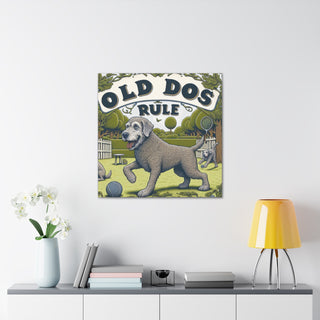 Title: "Age is Just a Number: The Enduring Spirit of Old Dogs"
Image: [Insert image of an old dog playing fetch or chasing a ball]- Canvas