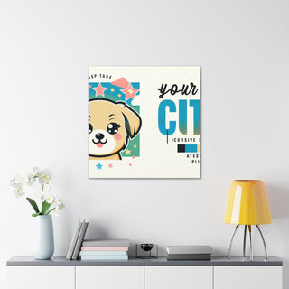 "Cutie Pawz: The Adorable Adventures of a Playful Puppy"- Canvas