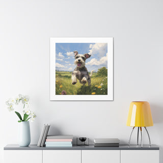 "Merry Miniature Schnauzer Print"