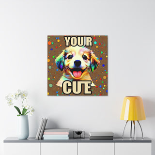 "Curly Paws: The Adorable Adventure of Your Cute Puppy"- Canvas