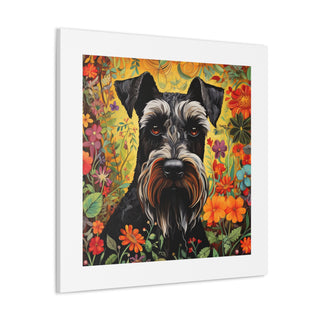 Joyful Mini Schnauzer Tapestry.