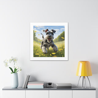 Joyful Schnauzer Pasture Canvas