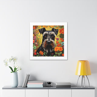 Joyful Mini Schnauzer Tapestry.