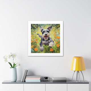 "Cheerful Schnauzer in Spring"