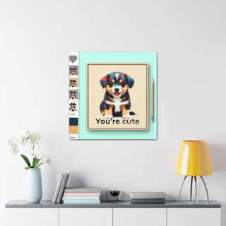 "Cuddly Canine Cuteness: A Playful Pup with Pure Puppy Love!"- Canvas