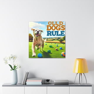 "Age is Just a Number: The Unstoppable Spirit of Old Dogs"- Canvas