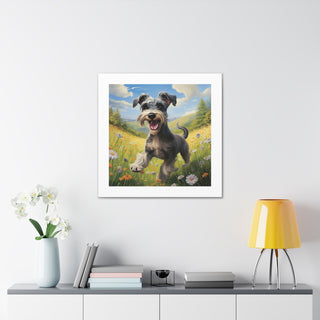 "Vivacious Mini Schnauzer Canvas"