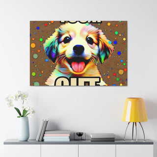 "Curly Paws: The Adorable Adventure of Your Cute Puppy"- Canvas