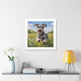 Vibrant Schnauzer Pasture Print