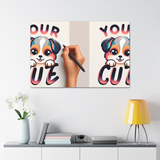 "Cutie Paws: A Playful Pup Full of Happiness"- Canvas