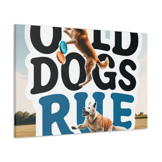 "Age is Just a Number: Celebrating the Reign of Old Dogs"

[Insert image of an old dog jumping for a frisbee or playing fetch]- Canvas