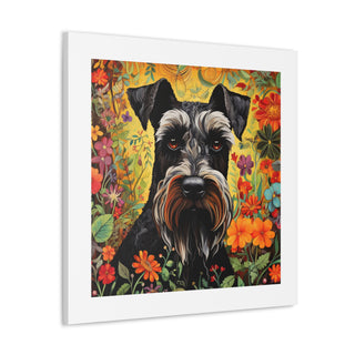 Joyful Mini Schnauzer Tapestry.