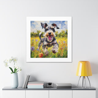 Joyful Mini-Schnauzer Canvas Print