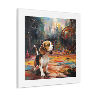 Impressionistic Beagle Zoo Play