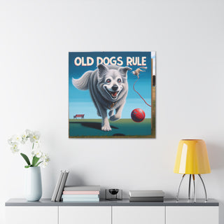 "Golden Years Glory: Celebrating the Wisdom and Charm of Old Dogs"- Canvas