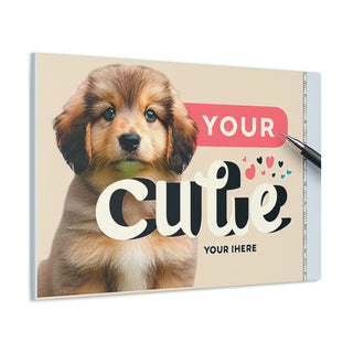 "Cutie Paws: A Playful Puppy's Tale"- Canvas