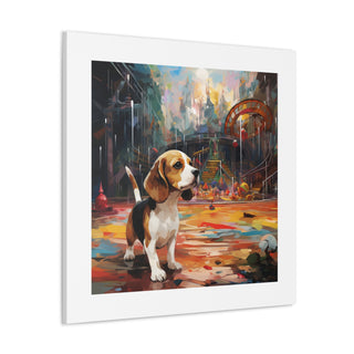 Impressionistic Beagle Zoo Play