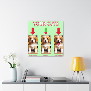 "Cuddly Canines: The Joyful Journey of Your Cute Puppy"- Canvas