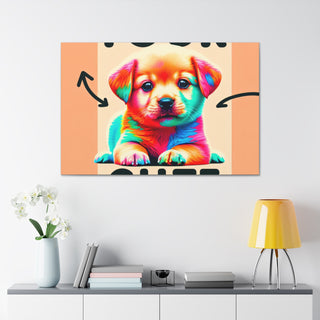 "Curious Paws: A Lovable Pup with Endless Cuteness"- Canvas