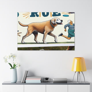 "Vintage Paws: Embracing the Playful Spirit of Old Dogs"- Canvas