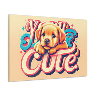 "Cutie Paws: A Playful Puppy Adventure"- Canvas