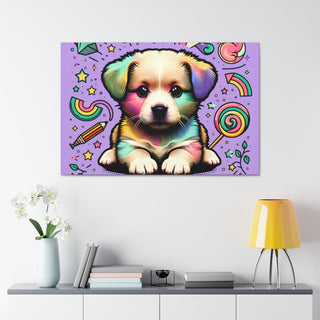 "Curious Canine Cuteness"- Canvas