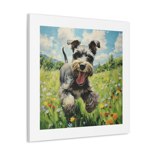 Playful Schnauzer Pastel View