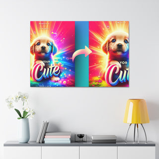 "Curious Paws: The Playful Puppy of Happiness"- Canvas