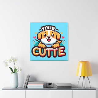 "Cuddly Cutie Paws: A Playful Puppy's Tale"- Canvas