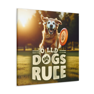 "The Ageless Adventures of Canine Companions: "OLD DOGS RULE""- Canvas