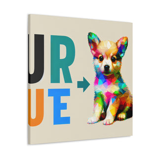 Puppylove Delight: Your Cute Canine Companion- Canvas