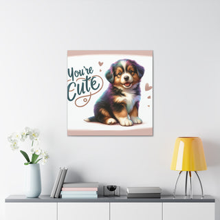 "Cuddly Canines: The Playful Pup of Happiness"- Canvas