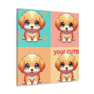 "Darling Paws: The Adorable Adventures of Fido the Playful Puppy"- Canvas