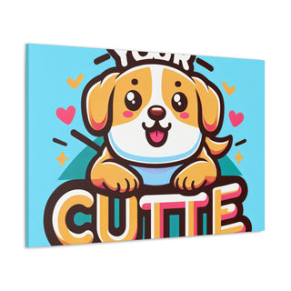 "Cuddly Cutie Paws: A Playful Puppy's Tale"- Canvas