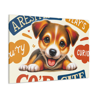 "Cuddly Paws: A Playful Pup Brings Happiness with Every Wag!"- Canvas