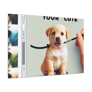 Puppy Paws: The Playful Adventure of Your Cute Creation in Colorful Combinations- Canvas