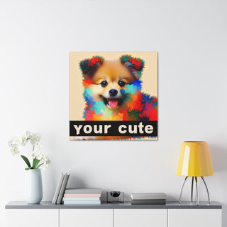 "Curious Canine Cuteness: Playful Pups in Perfect Pastels"- Canvas