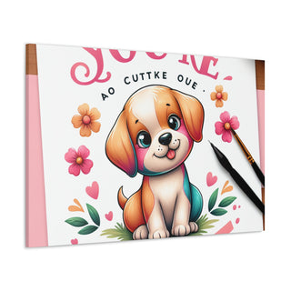 "Cutie Puppers: A Colorful and Playful Breed"- Canvas