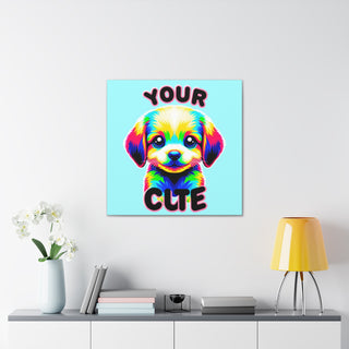 "CuriousCompanions: A Playful Pup's Paradiso"- Canvas