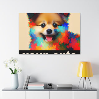 "Curious Canine Cuteness: Playful Pups in Perfect Pastels"- Canvas