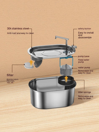 Pet Water Feeder Stainless