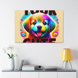 "Curious Canine Cuddles: A Playful Pup Adventure"- Canvas