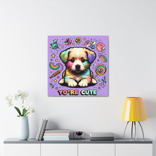 "Curious Canine Cuteness"- Canvas