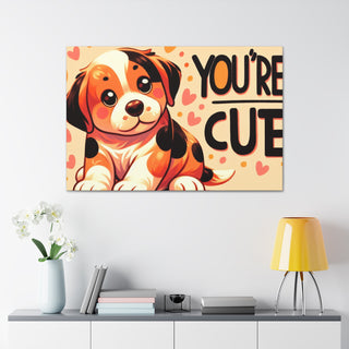 "Cuddly Canines: The Playful Pups of 'Your Cute'"- Canvas