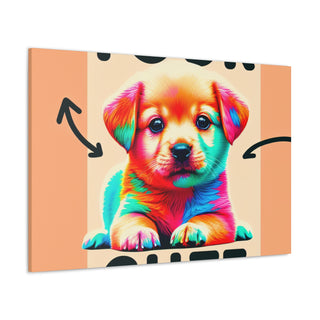 "Curious Paws: A Lovable Pup with Endless Cuteness"- Canvas