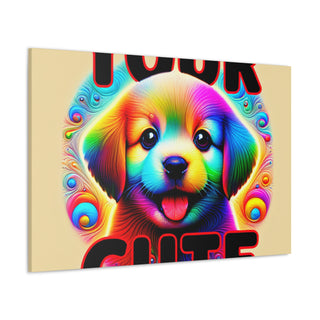 "Curious Canine Cuddles: A Playful Pup Adventure"- Canvas