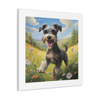 "Vivacious Mini Schnauzer Canvas"