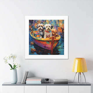 "Fauvist Dogs in a Boat"