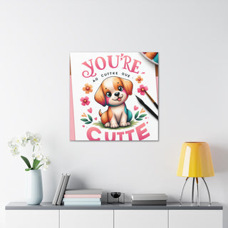 "Cutie Puppers: A Colorful and Playful Breed"- Canvas